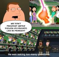 WHY DIDN'T PRESIDENT CARTER DISCLOSE UFO RECORDS LIKE HE PROMISED? He was asking too many questions.