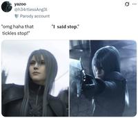 yazoo @h34rtlessAng3l Parody account "omg haha that tickles stop!" "I said stop."