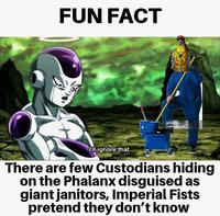 FUN FACT gettyimages Creditsubberball Hll ignore that. There are few Custodians hiding on the Phalanx disguised as giant janitors, Imperial Fists pretend they don't know