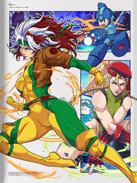 チーズ MARVEL VS. CAPCOM2 (ゲームセレクト画面) 当時は「またザンギエフ描くのか……」みたいな気持ちでしたが、今見るとノ リノリで描いてますね。そういえば、ザンギエフ描くとき、悩んだことがな いかもしれません。 (増田チーズ)
