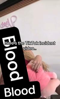 A censored screenshot of Valeira Marquez after being shot at her beauty bar. The video circulated online in May 2025.