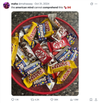 the american mind cannot comprehend this maha @mahaaaay Oct 31, 2024 SAVE INCE NET NOY YOU ... COFFEE SMASTIES E POUR SMASTIE Nestle 3 arachide 22 PREEN 800 387-4636 CENCE MESTLE CANADA INC NORTH YO OFFEE RISP SMASTIES Sme KitKat WAFER BAR GAUFRETTE A WAFER BAR GAUFRETTE Nestle INFORMATION NUTRITIONNELLE, COMPOSEZLE ENCE NESTLE CANADA INCESTA VEVEY, SWITZE NORTH YORK OF stle.ca 18scree sans arachide w.nest w.nestle.c ww.n Nestle ao, chocolat asme D. de nos C nces i THE AR Nestle Nestle SMASTIES CRETSE CRISP SMASTIES CANDY COATED MILK CHOCOLATE CHOCOLAT AU LAIT ENROE UNE COQUILLE DE SURE s at Phone: 1.1K 14.2K 38K III 1.9M ☐ 1