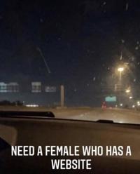 NEED A FEMALE WHO HAS A WEBSITE