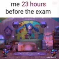 me 23 hours before the exam miku..daily39