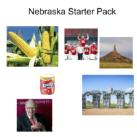 Nebraska Starter Pack LEBRASK 35 LESS SUCAR THAN LEADING RECE CHERRY Kool-Aid ~ WA BUFFETT ~ 30 84 63