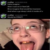 A "tweet":https://knowyourmeme.com/memes/sites/twitter-x about Twitter user Crafter (==@Craftiest_==) who was exposed in May 2025.