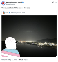 An outraged "quote-tweet":https://knowyourmeme.com/memes/quote-retweets-qrts reacting to a transphobic "meme":https://knowyourmeme.com/memes/memes shared a "Twitter / X":https://knowyourmeme.com/memes/sites/twitter-x user, showing the "Trans Soyjak":https://knowyourmeme.com/memes/hanging-soyjak-ack looking over the bridge.