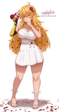 (RWBY VALENTINES COLLAB! I was part of Team RWBY and I got the honor of drawing Yang.) - by cslucaris