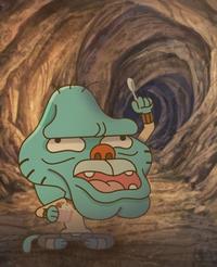 The original "photoshop":https://knowyourmeme.com/memes/sites/photoshop "meme":https://knowyourmeme.com/memes/memes that added Gumball Caveman from "_The Amazing World of Gumball_":https://knowyourmeme.com/memes/subcultures/the-amazing-world-of-gumball to a cave setting.