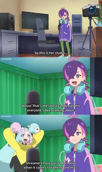 animepahe animepahe So this is her studio... Whoa! That's the latest condenser mic everyone's been talking about! Streamers have gotta be choosy when it comes to lighting and mics!