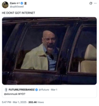 A "tweet":https://knowyourmeme.com/memes/sites/twitter-x about "rapper":https://knowyourmeme.com/memes/cultures/rap-hip-hop Future tweeting at "Elon Musk":https://knowyourmeme.com/memes/people/elon-musk.