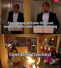 303 30 Field Marshall Erwin Rommel surprising his wife on her birthday Hod Fresh P Hod Fresh Pave Resh P Operation Overlord