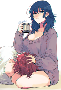 Byleth wishing Sylvain a happy Birthday