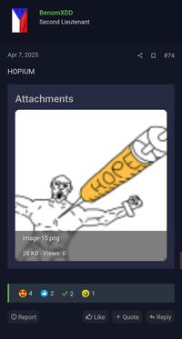 BenomXDD was the first to post the Hope Injection meme and Wormulum was the creator of the image