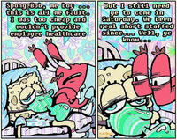 SpongeBob, me boy ... this is all me fault. I was too cheap and wouldn't provide employee healthcare 088 But I still need ye to come in Saturday. We been real short staffed since... Well, ye know... 088 RAWBANG Comics