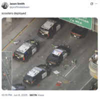 0 ... Jason Smith @profitratedown scooters deployed Station /4 MILE 042 10:19 PM Jun 8, 2025 367.7K Views 14