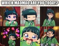 WHICH MAOMAO ARE YOU TODAY? 2 3 5 6