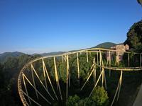 Abandoned amusement park in the mountains