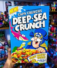 NEW! @leftoverpizzapodcast CAPN CRUNCH'S DEEP-SEA CRUNCH FRUITY CORN AND OATS CEREAL TM NET WT 16.02-42 GREAT FRUITY TASTE! MADE WITH NATURAL FRUIT FLAVORS