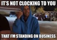 X user @dudeimnormal posted an Impact Font meme showing Justin Bieber framed with the words "It's not clocking to you that I'm standing on business," adding the hashtag #BieberSummer to the caption. The post gathered over 10,000 likes in a day.