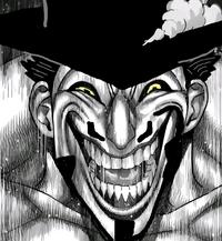 An HD version of the Mihawk Upscale "meme":https://knowyourmeme.com/memes/memes from "_One Piece_":https://knowyourmeme.com/memes/subcultures/one-piece, showing Dracule Mihawk drawn over Kure Raian smiling in the "manga":https://knowyourmeme.com/memes/cultures/anime-manga _Kengan Ashura_.