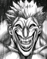 A panel from the "manga":https://knowyourmeme.com/memes/cultures/anime-manga _Kengan Ashura_ of the character Kure Raian smiling. It became the base layer for the Mihawk Upscale "meme":https://knowyourmeme.com/memes/memes, in which "_One Piece_":https://knowyourmeme.com/memes/subcultures/one-piece character Dracule Mihawk is drawn over it.
