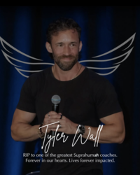 A photo of Coach Tyler Wall. Wall passed away in February 2025. He was a prominent figure in a June 2025 "MrBeast":https://knowyourmeme.com/memes/people/mrbeast video called "Lose 100 LBs, Win $250,000!"