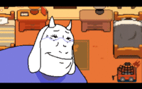 Toriel running over Asgore