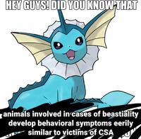HEY GUYS! DID YOU KNOW THAT animals involved in cases of b---------- develop behavioral symptoms eerily similar to victims of CSA