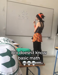 16 × 55 AND DIVERSE CROW YOUR VINES THE BUSTUNG THE ENDLESS POSSIBILITIES THAT EXIST IN T Bro doesn't know basic math HED FORK VIBE