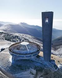Abandoned Buzludzha monument in Bulgaria