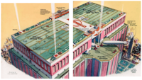 BEACON Drawing by 8. G. SIESTAD TERMINAL AND STORAGE ACCOMMODATIONS FOR TRANSPORT PLANES Altplane Landing Field LANES MED OUT VALING WINd BEAGON FIELD-CONTROL TOWER Airplane Take-Off Field OTROPOLIS TERMINAL AND STORAGE CODATIONS FOR Dir FIELD CONTROL POWER, BLIMP HANGS можна TOWER OF SUN Port For Airships ///// ////// COMPARATIVE SIZE OF EMPIRE STATE BUILDING IN NEW YORK RAMP FOR AUTO PARKING SPACE