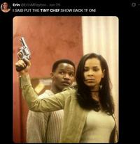 Erin @ErinMPeyton - Jun 25 I SAID PUT THE TINY CHEF SHOW BACK TF ON! 0