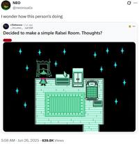 NEO @neorouxls I wonder how this person's doing r/Deltarune • 2 yr. ago _DELLeted Just Dell Decided to make a simple Ralsei Room. Thoughts? My Art 5:58 AM - Jun 26, 2025 - 639.8K Views Q 13