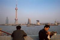 An eerie Shanghai in 1994 as it gets its first high rises.
