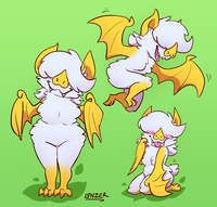 Okay okay, one more new character before ArtFight starts. I made good on my urge to make a Honduran white bat, her name is Mallow and she's very smol :) 