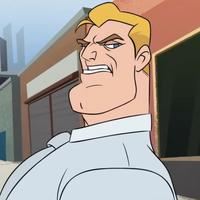 A reaction image showing a white man with blonde hair scowling down at someone. The meme is based on the animation "What Washed" by SvenStoffels.