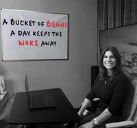 An edited photo of "U.S.":https://knowyourmeme.com/memes/cultures/united-states-of-america Congresswoman Nancy Mace, in which the whiteboard behind her says, "A bucket of beans a day keeps the "woke":https://knowyourmeme.com/memes/woke away."