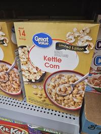 on Gr about 14 Servings Great Value Nut about 14. Serving Amount p Calo Total Fat Saturat Trans F Choleste Sodiun Total Ca Dietary TM Limited Edition NATURALLY& ARTIFICIALLY FLAVORED Kettle Corn ITH d to n Show texture SWEETENED CORN AND OAT CEREAL WITH NATURAL AND ARTIFICIAL FLAVOR NET WT 16 OZ (1 LB) 453g FAMILY SI Mills TEENAGE Kar C WEETENED WHOLE ICE CEREAL ARROZ Y TRAGO INTEGRAL DY CRULMENTE LB 2.8 02 (180) (5320) PESO NETO 3 Ge Mill