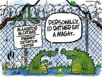 PERSONALLY... ALLIGATOR ALCATRAZ MIGRANT ID RATHER EAT A MAGAT... DETENTION CENTER CLAYTOONZ COMP