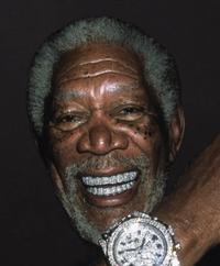 A version of the "bust down" meme. The meme features Morgan Freeman flexing.