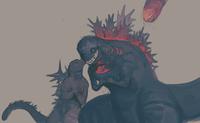 Godzilla kisses
