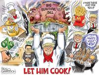 Since coming down the elevator and announcing his run for president, Donald Trump has faced opposition.

The GOP establishment did everything they could to thwart him. The Democrats and their media arms first laughed at him and then viciously and relentlessly attacked him. They used law fare, lies and impeachment to stop him when he was first elected president.

Joe Biden wanted Trump in jail. Instead, he was elected for another term. Trump learned a lot from his first term. It’s time to tone down the objections and let him fulfill his promises to the voters. If the complainers can’t stand the heat, they should get out of his kitchen.

To be sure, the ‘Big Beautiful Bill’ as President Trump called it is indeed full of pork. Musk has a point. So does Ron Paul.

They say the mega bill, if passed, will run up the national debt too much, but it has already been run up too much and it can’t be paid back

Let’s see what Trump can do to help our country. He knows what he’s doing. Let him cook.

Will the Big Beautiful Bill pass the House? We will see.

Happy Independence Day! 🇺🇸🇺🇸🇺🇸

— The GrrrTeam 