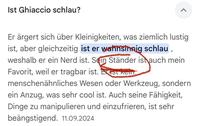 Ist Ghiaccio schlau? 1 Er ärgert sich über Kleinigkeiten, was ziemlich lustig ist, aber gleichzeitig ist er wahnsinnig schlau, weshalb er ein Nerd ist. Sein Ständer ist auch mein Favorit, weil er tragbar ist. Exist kein menschenähnliches Wesen oder Werkzeug, sondern ein Anzug, was sehr cool ist. Auch seine Fähigkeit, Dinge zu manipulieren und einzufrieren, ist sehr beängstigend. 11.09.2024