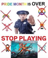 PRIDE MONTH IS OVER 双 STOP PLAYING WARHAMMER 40.000 CODEX AELDARI