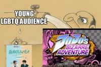 YOUNG LGBTQ AUDIENCE NETFLIX HEARTSTOPPER Jo's BIZARRE ADVENTUREM PRESS START BUTTON HIRCHIKO ARAKI & LUCKY LAND COMMUNICATIONS