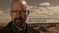 Do I have your attention? Good. Men holding hands.