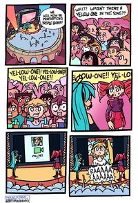 WE WILL NOW BE PERFORMING TRIPLE BAKA! WAIT! WASN'T THERE A YELLOW ONE IN THIS SONG?? 0.5 00 口 YEL-LOW-ONE!! YEL-LOW-ONE!! YEL-LOW-ONE!! ELOW-ONE!! YEL-LO CHECK OUT THE RENEWED SUBREDDIT REDDIT.COM/R/SHENCOMIX ☐ CALLING RAAAA ZAAAAAAS AWAVAA
