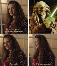So you see, that's where the trouble began. That smile. That damned smile.