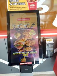 QR Payments & Cash We Accept Cards, E-wallets, & PAY HERE ORDER TOUCH SCREEN TO ORDER 2-PC SMOKY CHEESE CHICKEN COMBO SMOKY CHEESE BOX MEAL W Marrybrown MACN CHEESE BOWL COMBO SMOKY CHEESE SPICY CHICKEN BURGER COMBO NEW SMOKY CHEESE FANTA FANTA Marrybrown sas MELELE-TOP MEMBER SCAN HERE EPSON D Maybank 03-2074 8787 Payment Inquentre 03-2056 8888